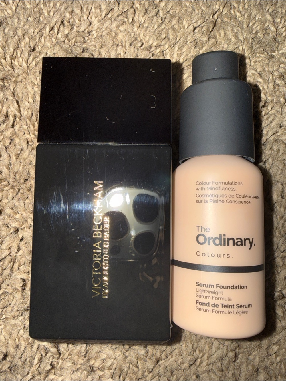 Victoria Beckham foundation drops. Used one time The Ordinary new no boxes
